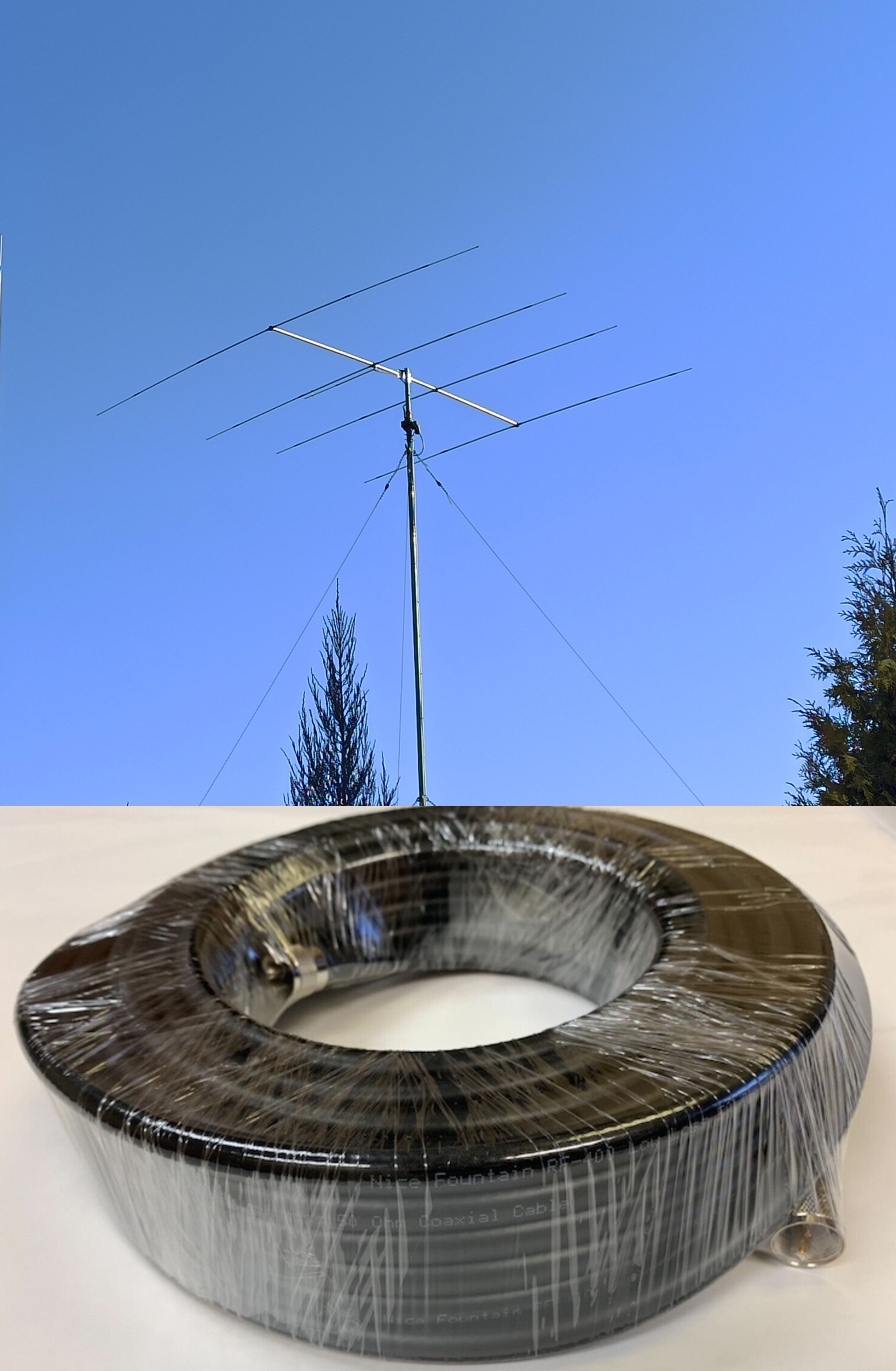 Sirio SY4 26.5 - 30 MHz 4 Elements Yagi Beam Antenna and 100 Ft LMR 400 Cable (image for) Sirio SY4 26.5 - 30 MHz 4 Elements Yagi Beam Antenna and 100 Ft LMR 400 Cable