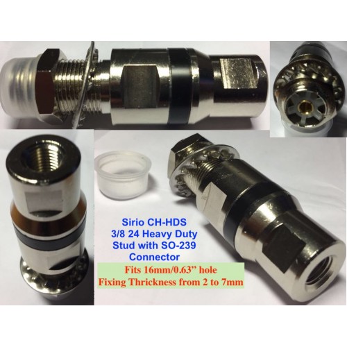 Sirio CB-HDS Heavy Duty 3/8 to SO 239 Adaptor (image for) Sirio CB-HDS Heavy Duty 3/8 to SO 239 Adaptor