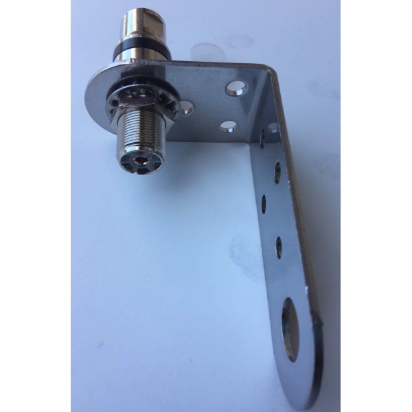 Sirio M-1 90 degrees stainless steel bracket with Heavy Duty 3/8 SO 239 Adaptor (image for) Sirio M-1 90 degrees stainless steel bracket with Heavy Duty 3/8 SO 239 Adaptor