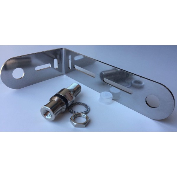 Sirio M-2 90 degrees stainless steel bracket for CB Antenna with Heavy Duty 3/8 SO 239 Adaptor (image for) Sirio M-2 90 degrees stainless steel bracket for CB Antenna with Heavy Duty 3/8 SO 239 Adaptor