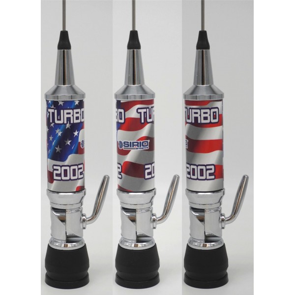 Sirio P2000 PL 2000 Watts 10m & CB Mobile Antenna - US Flag (image for) Sirio P2000 PL 2000 Watts 10m & CB Mobile Antenna - US Flag