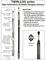 Sirio Twin-Log Series Mobile Trucker Antenna