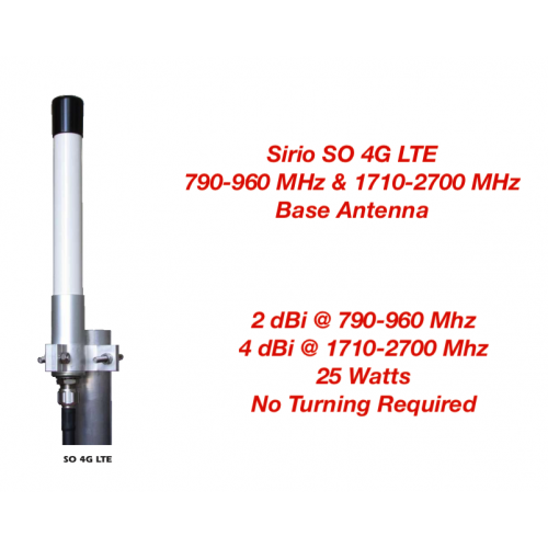 Sirio SO 4G LTE 790-960 Mhz & 1710-2700 Mhz Multiband Antenna