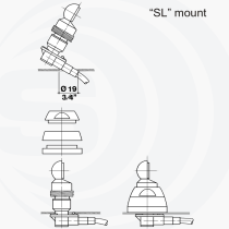 Sirio SDB 702 V/UHF Dual Band Roof Moumt Antenna